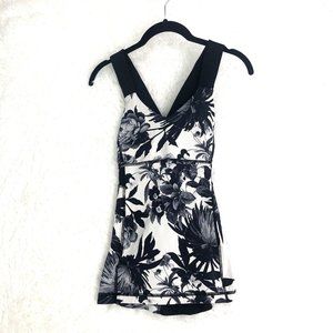 Lululemon Push Ur Your Limits Tank Size 4 Brisk Bloom Black White